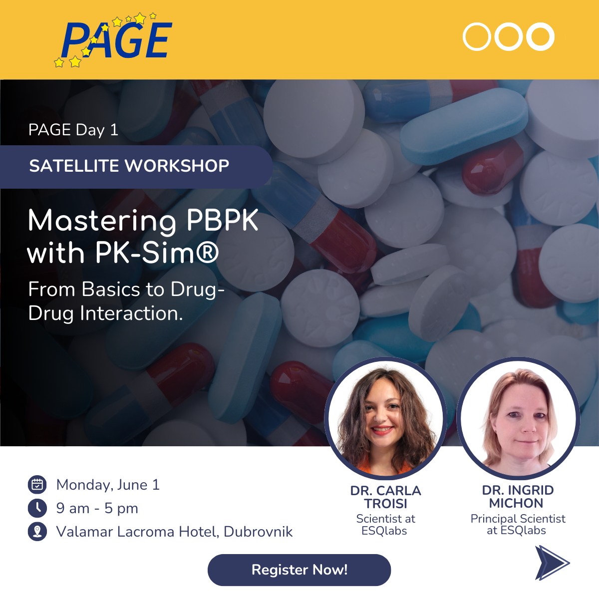 PAGE Day 1: Mastering PBPK with PK-Sim®: Basics to DDI.